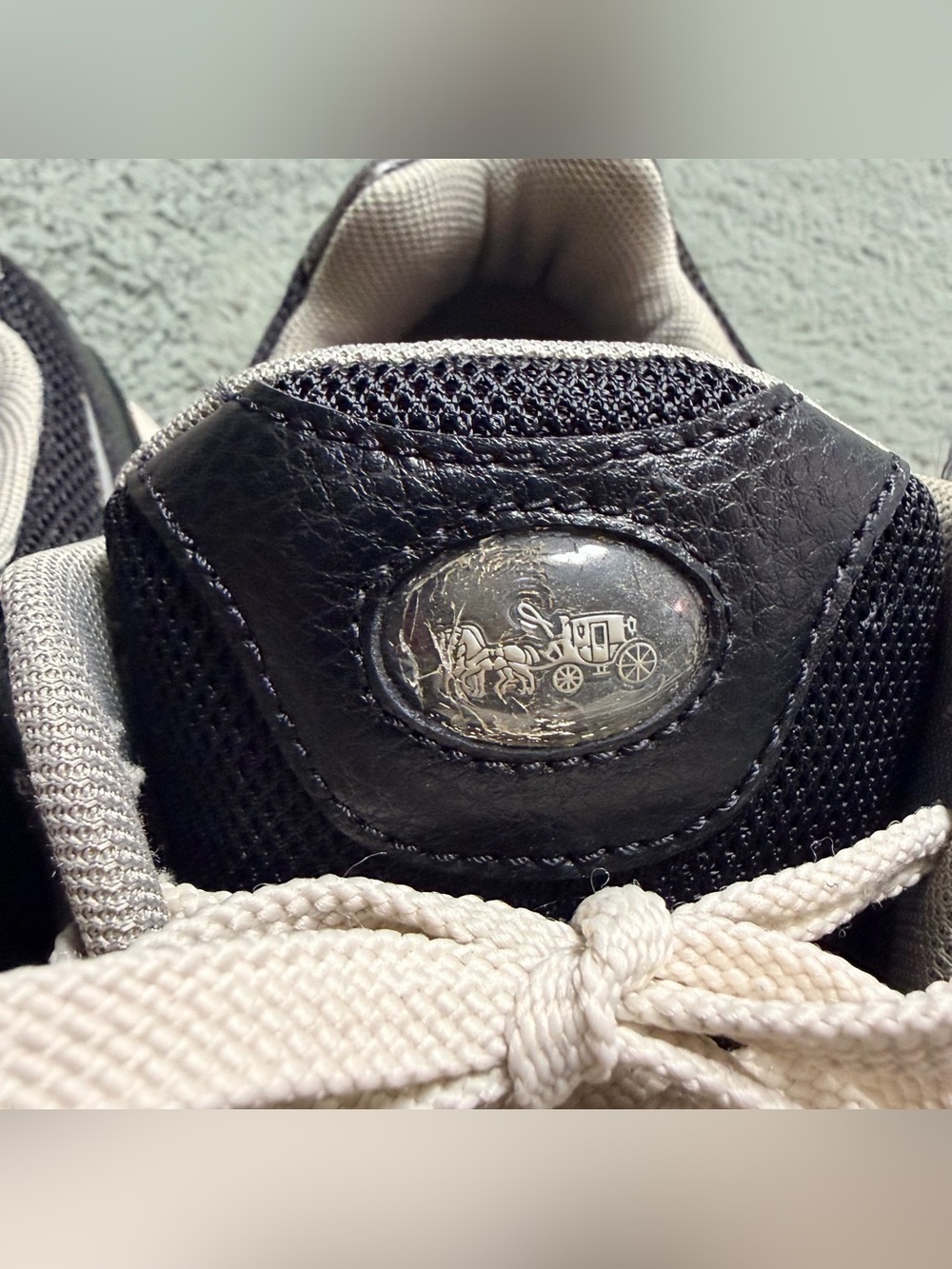 10.5 Coach C301 Chunky Black Lace-Up Sneakers - Picture 2 of 10
